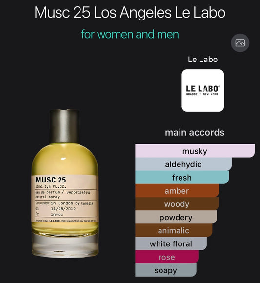 Le Labo Musc 25  (Los Angeles Exclusive) Decant